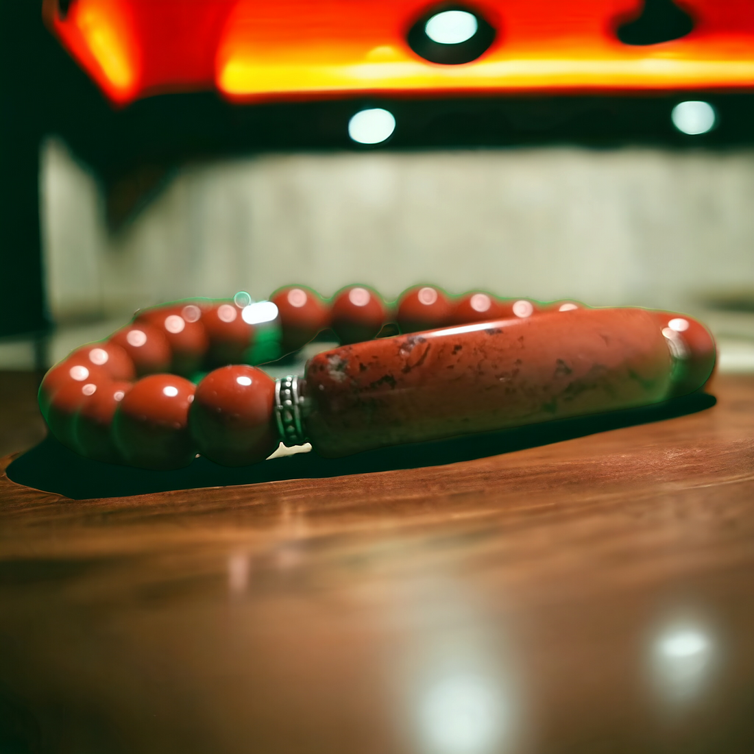 Bracelet Jaspe Rouge pierre naturelle DailyLama - vue 3