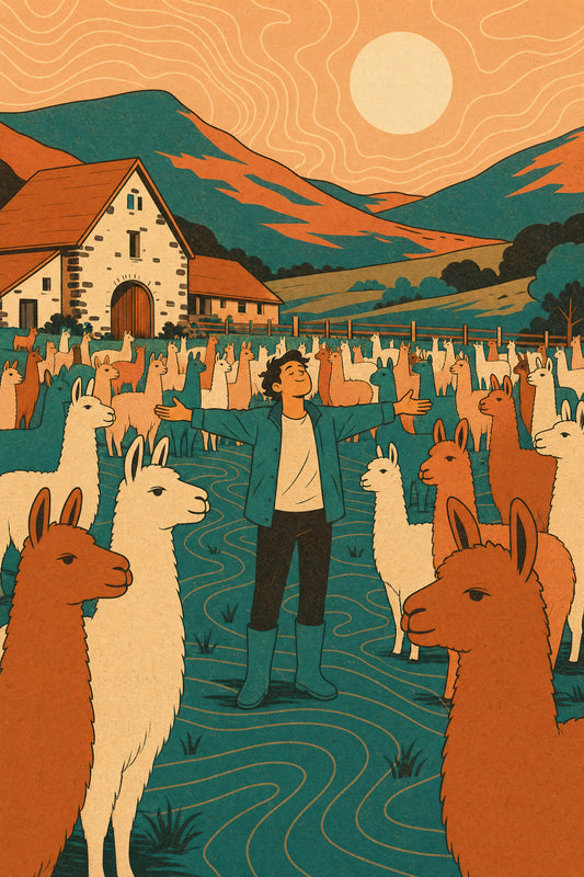 Illustration de rêve : j'ai rêver que j'avais une ferme de lama dans le cantal