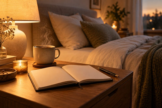 Rituel du coucher adulte : créer un sas simple avant la nuit dans une chambre calme