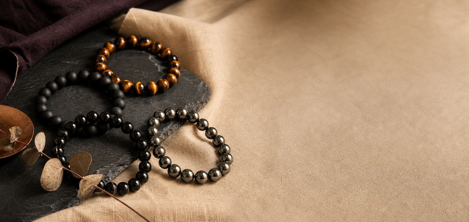 Bracelets homme en pierre naturelle, faits main