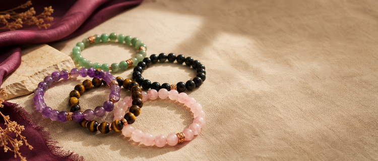 Best-sellers DailyLama : assortiment de bracelets en pierres naturelles, faits main