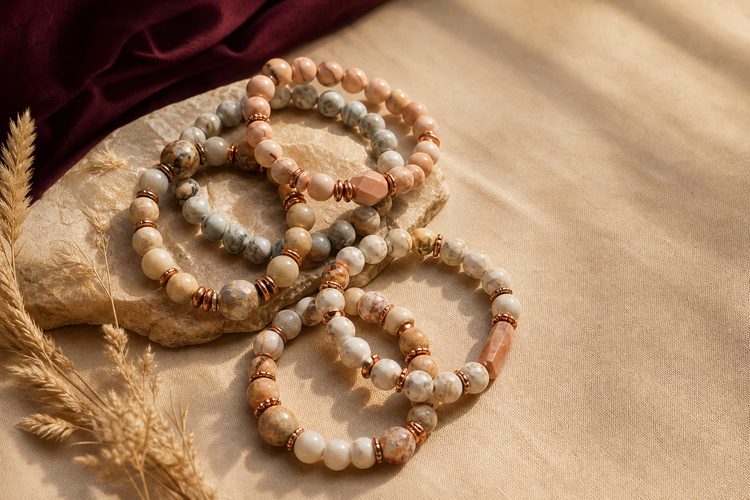 Packs rituels : sets de bracelets en pierres naturelles, faits main