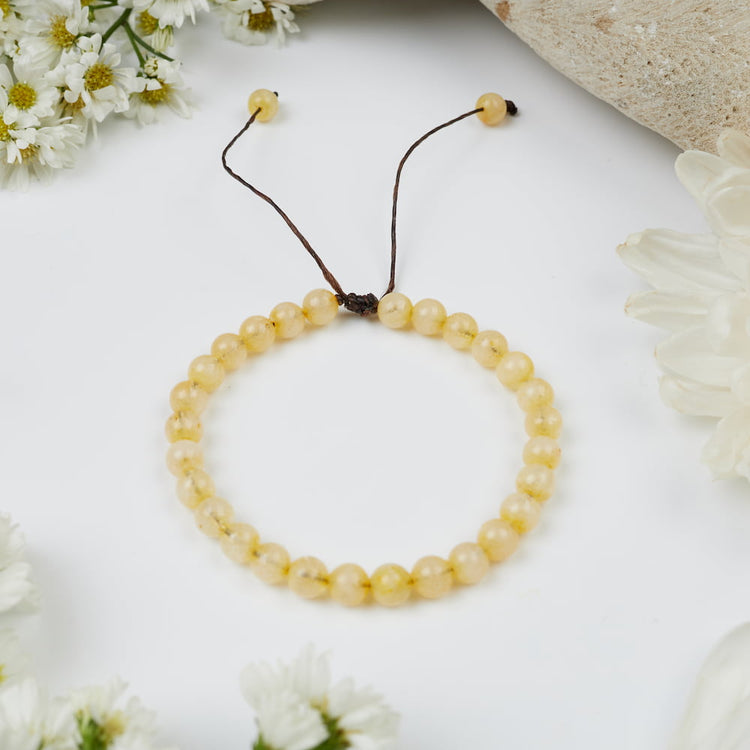 Bracelet Citrine en pierre naturelle – collection Chakra du Plexus Solaire DailyLama