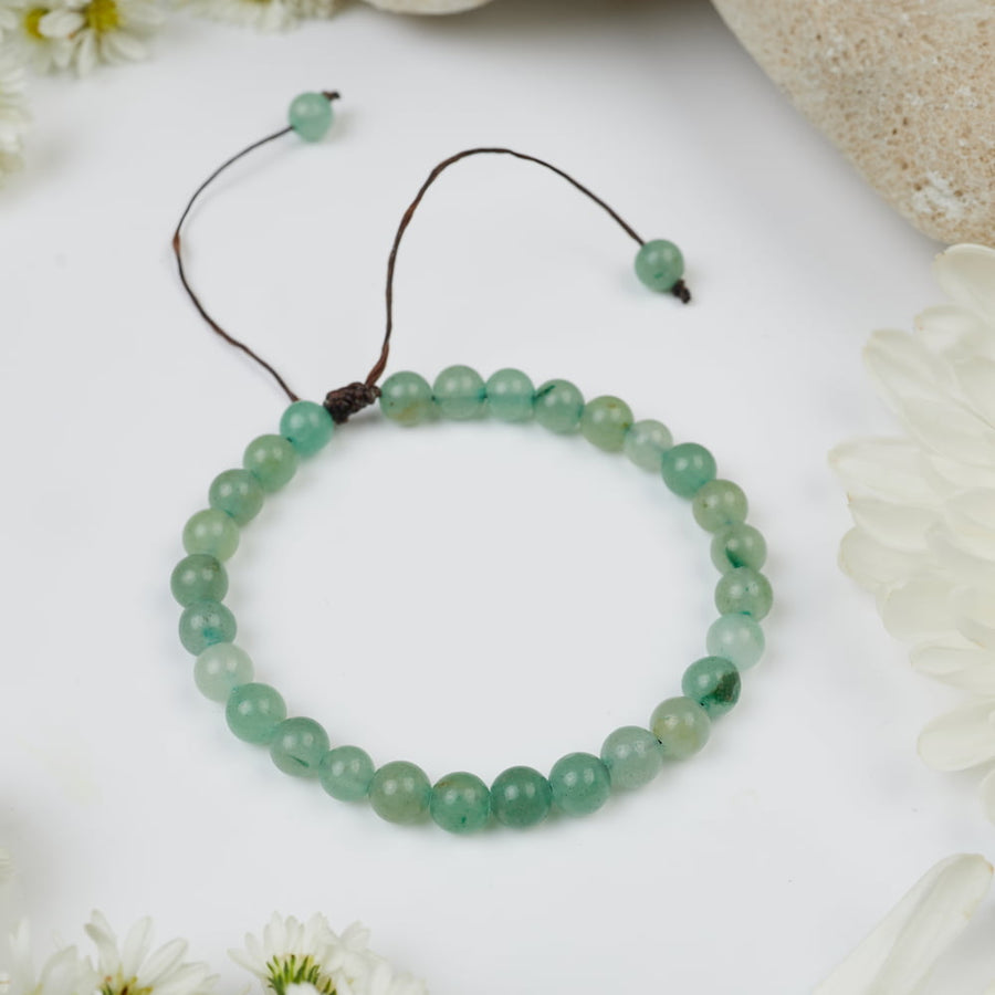 Bracelet Aventurine Claire en pierre naturelle – collection Chakra du Cœur DailyLama