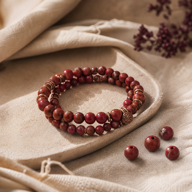 Bracelet Jaspe Rouge : Eclaircir son esprit