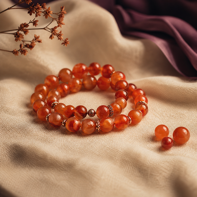 Bracelet Cornaline : Stimulation de l'esprit