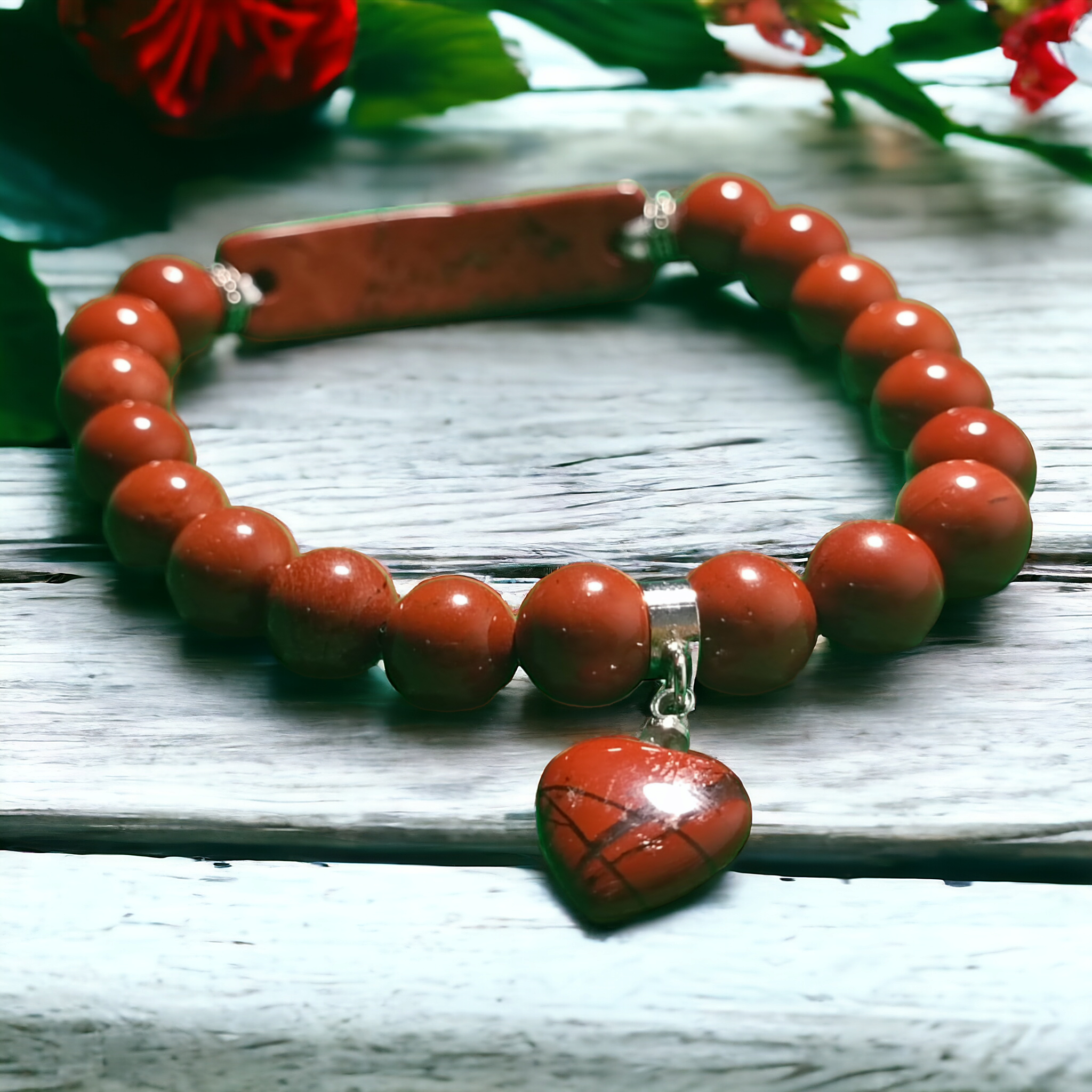 Passion Terrestre - Bracelet Jaspe Rouge