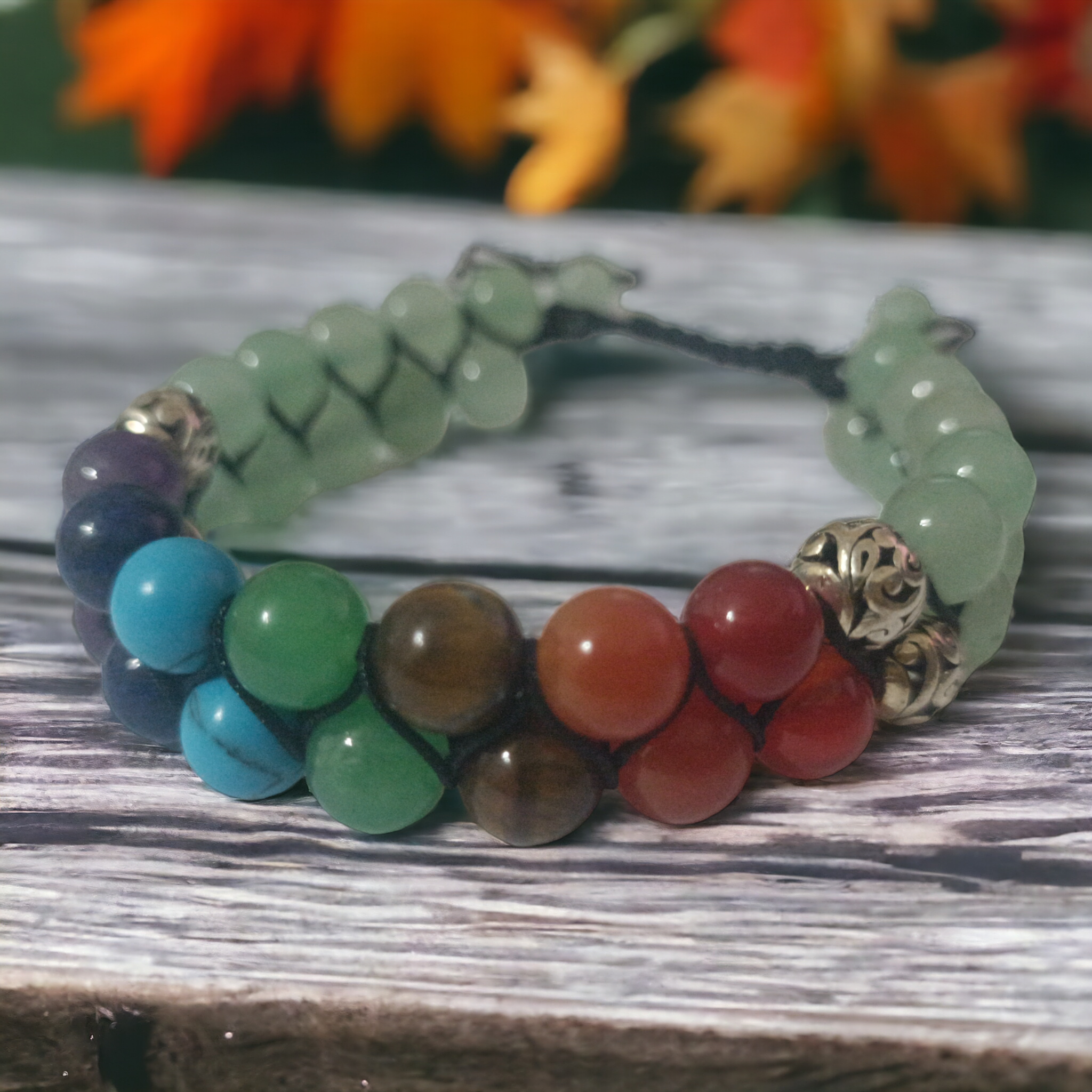 Équilibre de Gaïa - Bracelet Aventurine et 7 Chakras