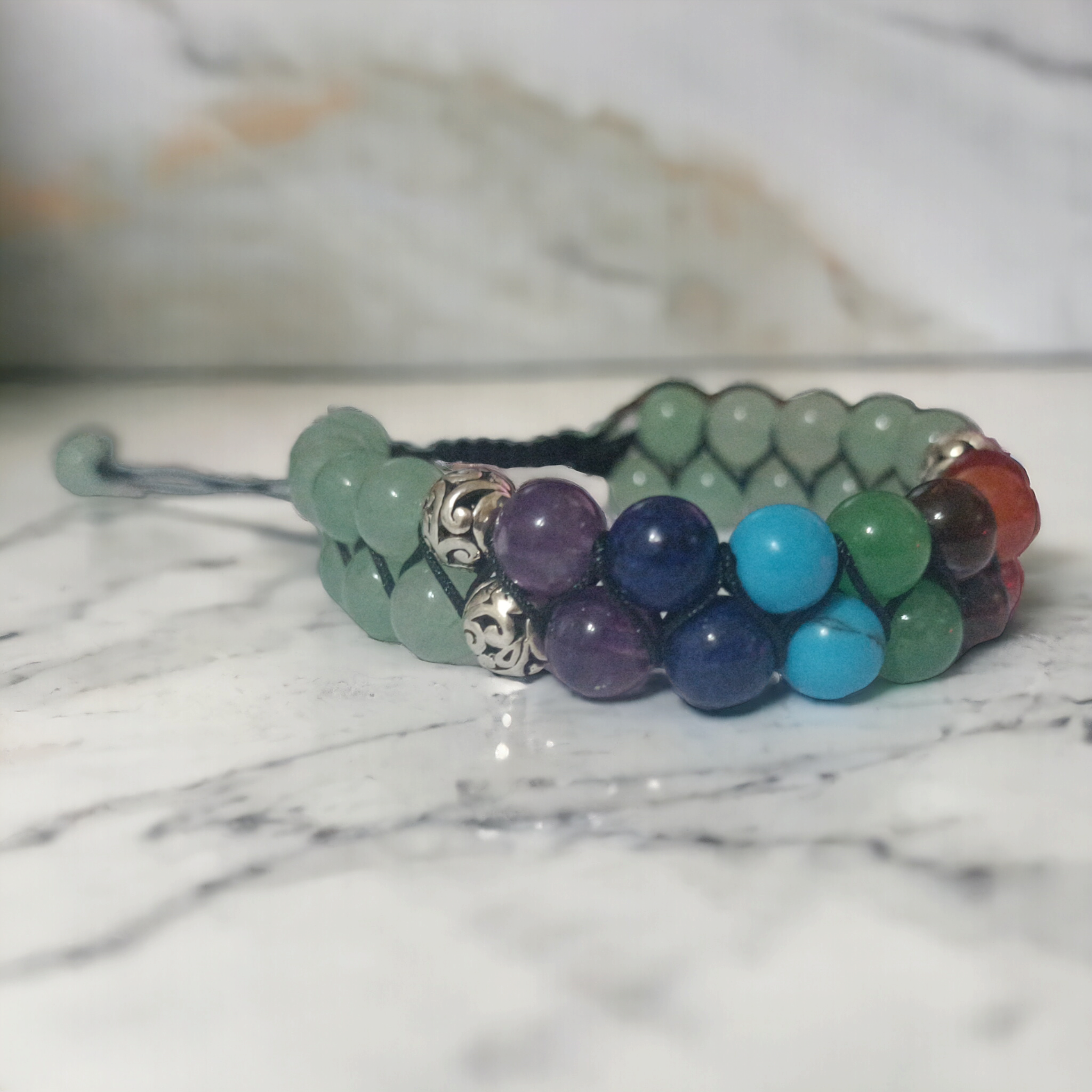 Équilibre de Gaïa - Bracelet Aventurine et 7 Chakras