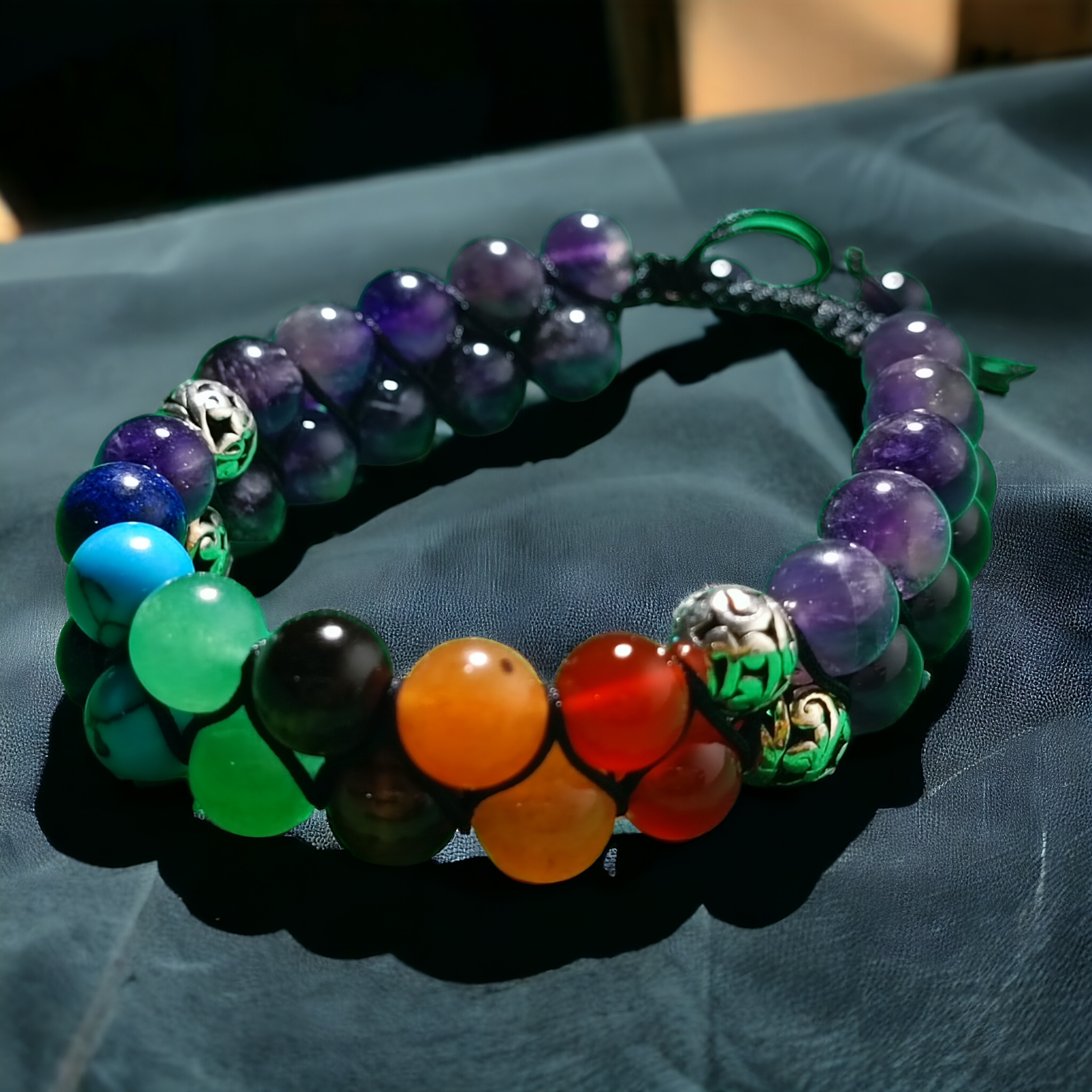 Sérénité Spirituelle - Bracelet Améthyste et 7 Chakras