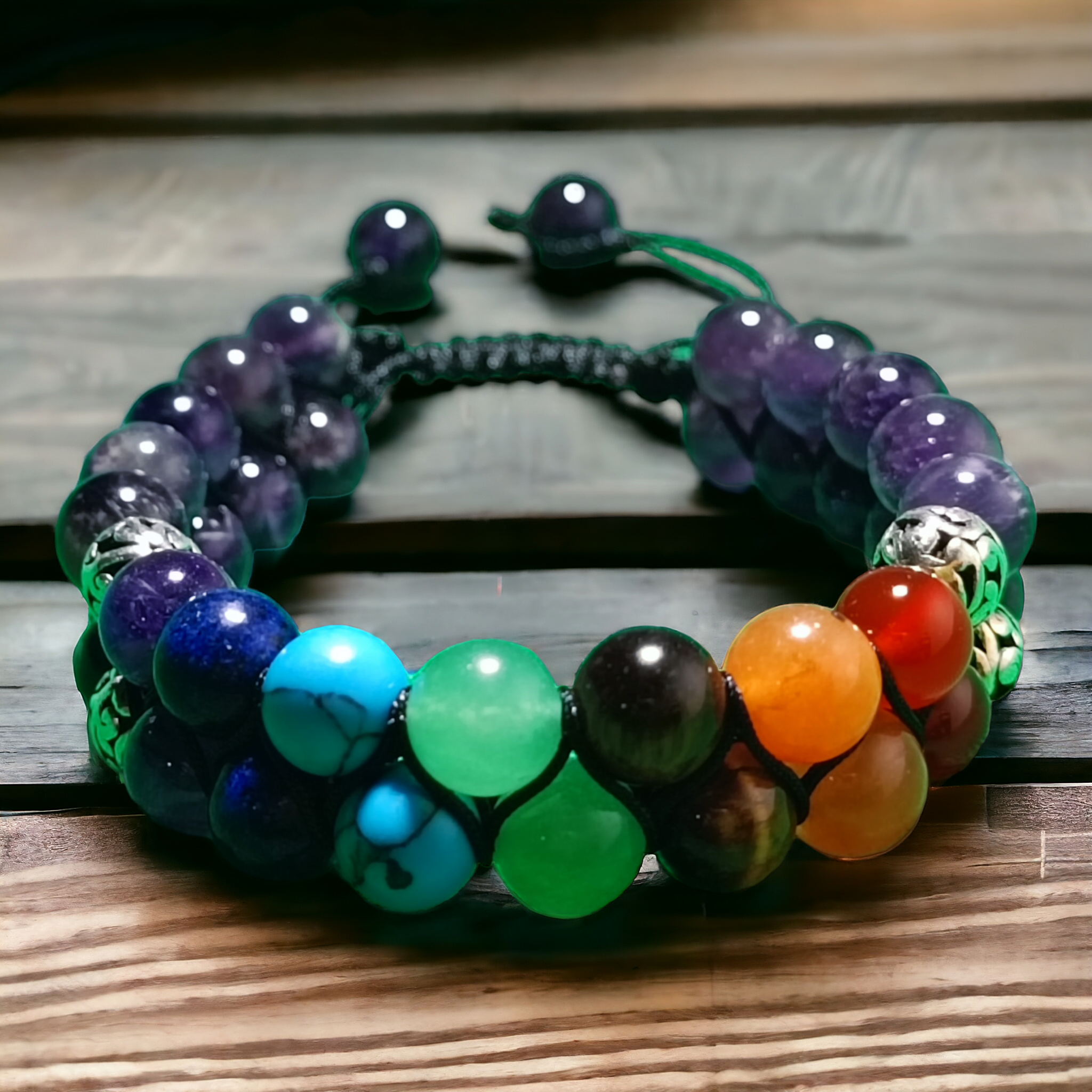 Sérénité Spirituelle - Bracelet Améthyste et 7 Chakras