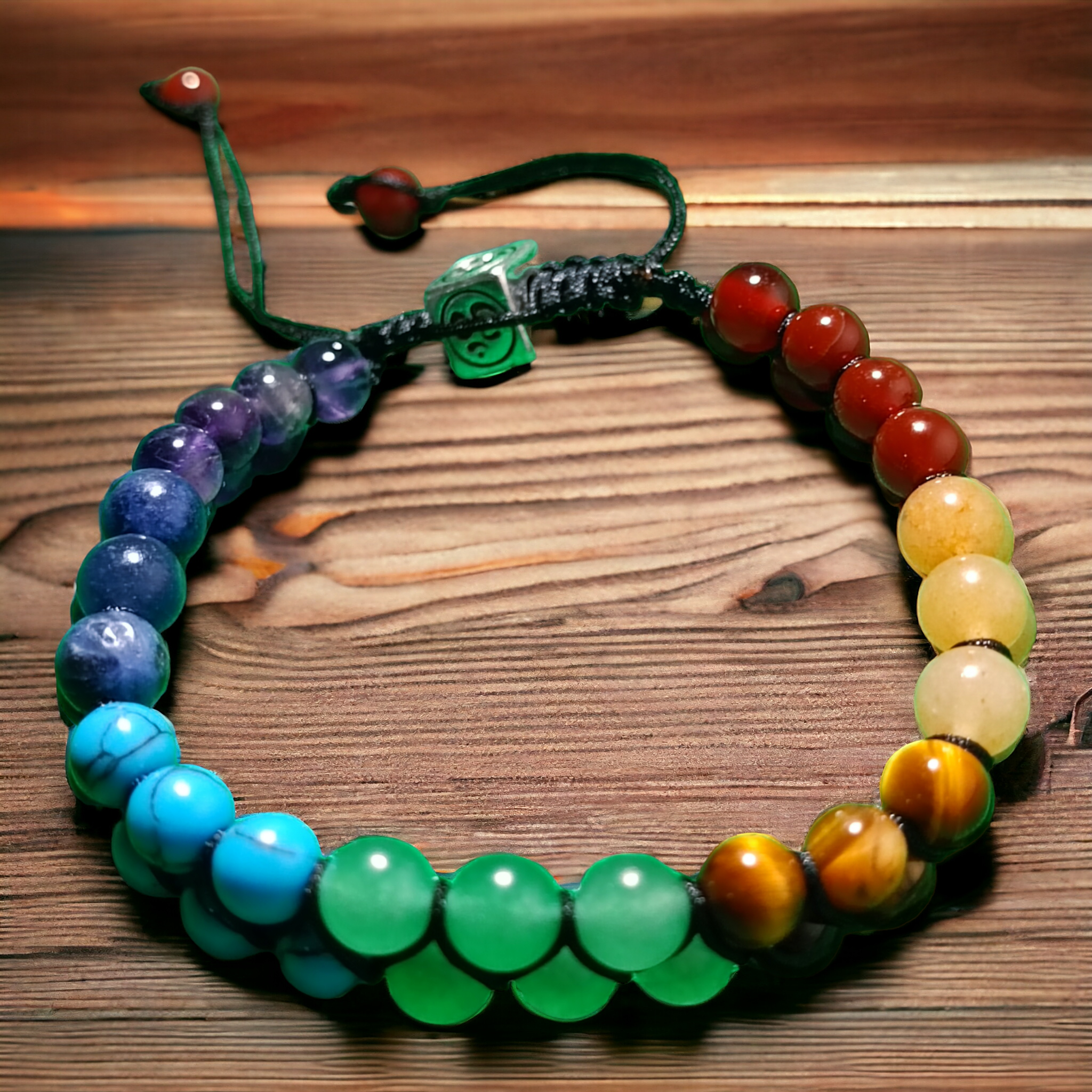 Arc-en-Ciel Énergétique - Bracelet Double 7 Chakras