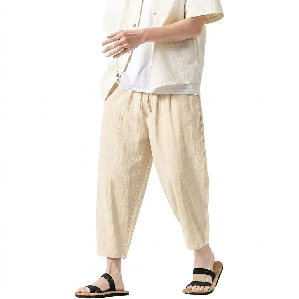 Sarouel Homme Ample — coupe cheville — Kaki