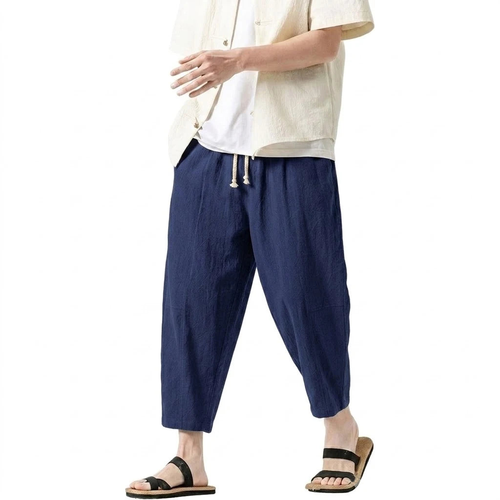 Sarouel Homme Ample — coupe cheville — Kaki