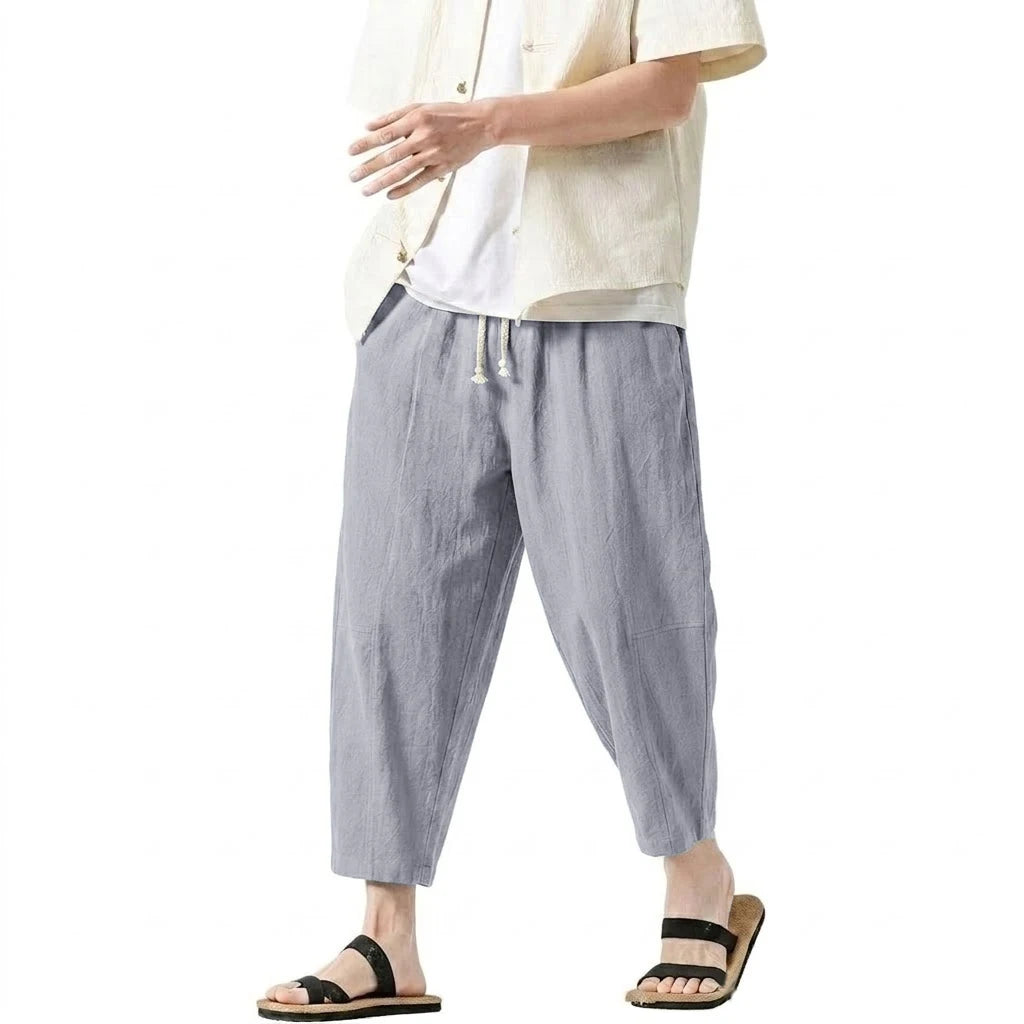 Sarouel Homme Ample — coupe cheville — Kaki