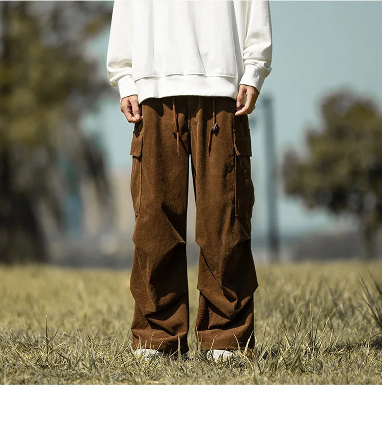 Sarouel Homme en Velours Côtelé — marron — Marron