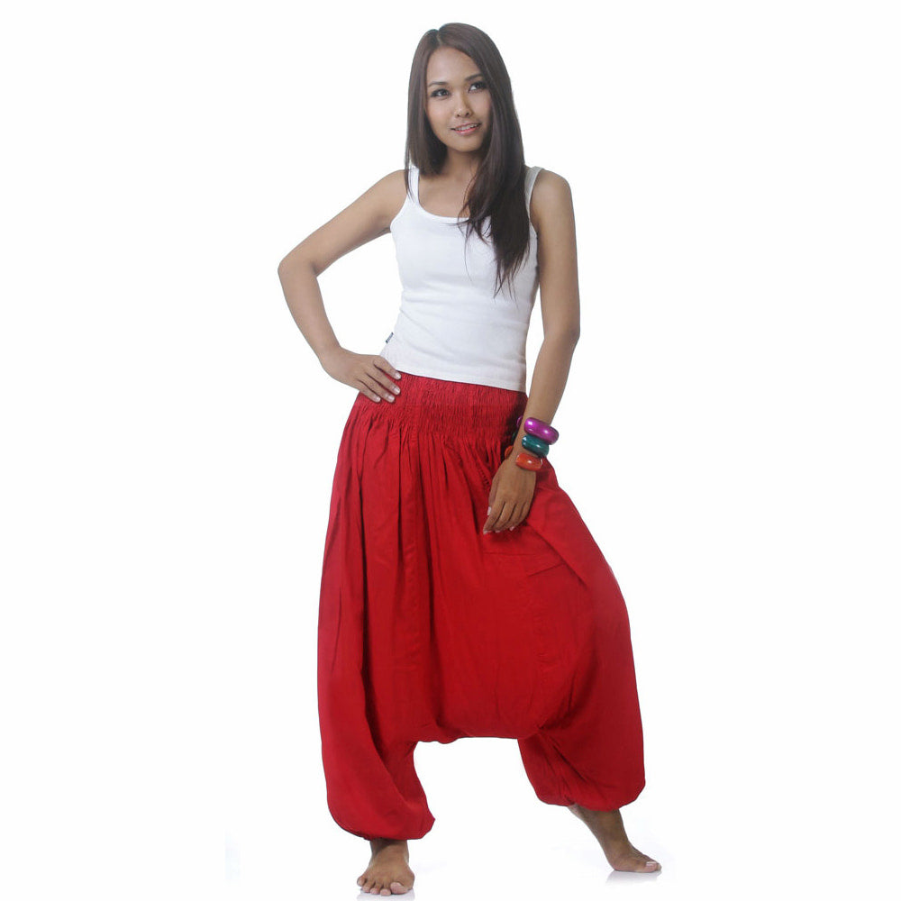 pantalon sarouel femme rouge