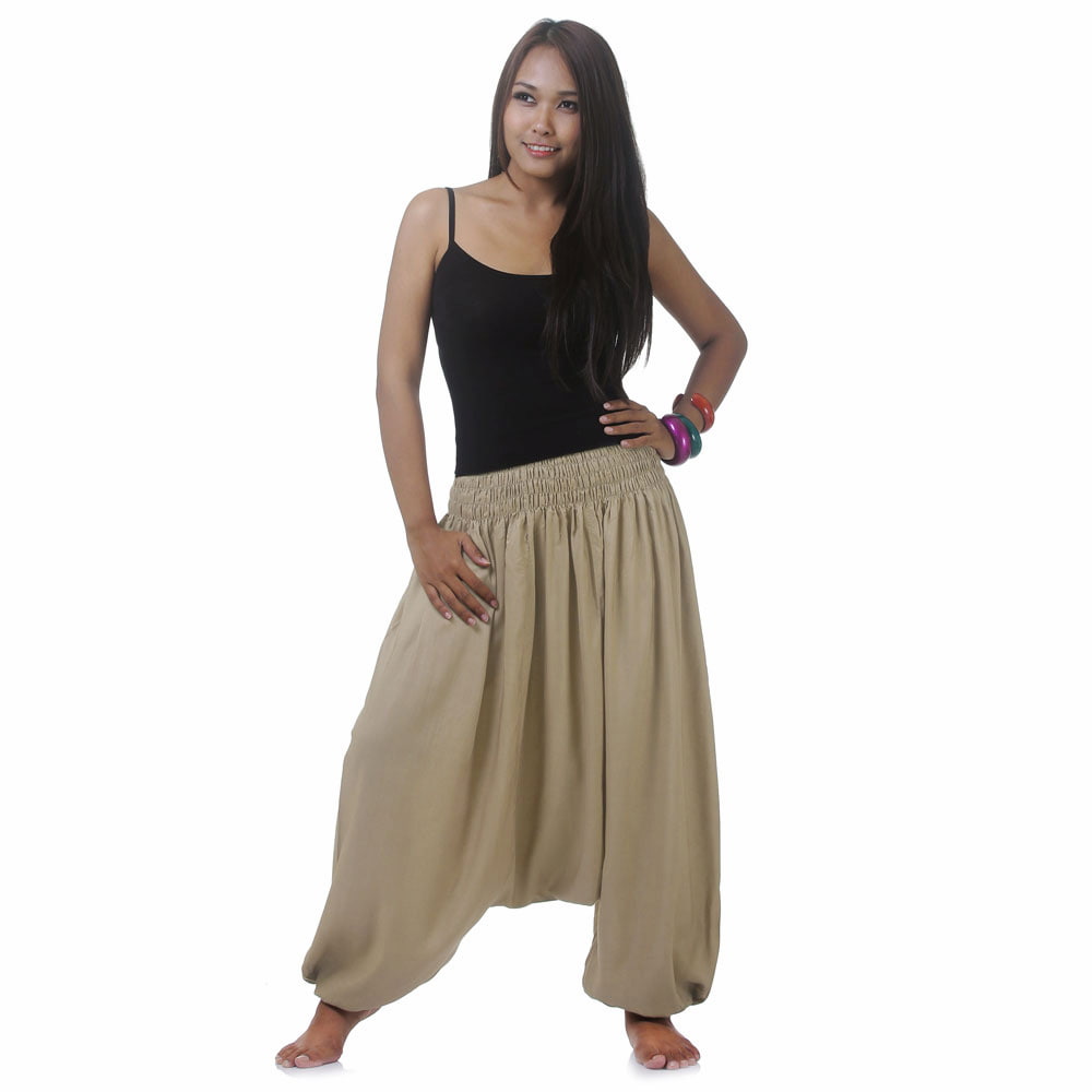 pantalon sarouel femme beige