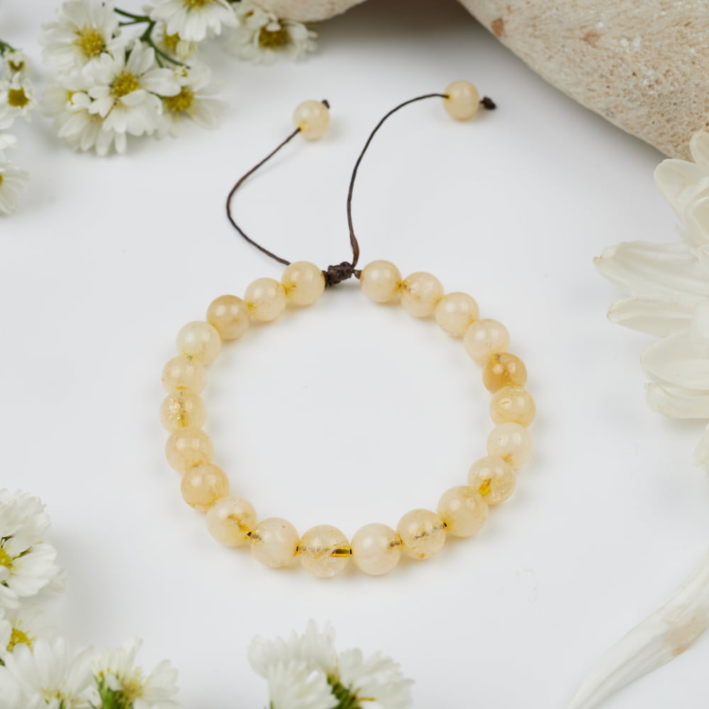 bracelet citrine 8mm