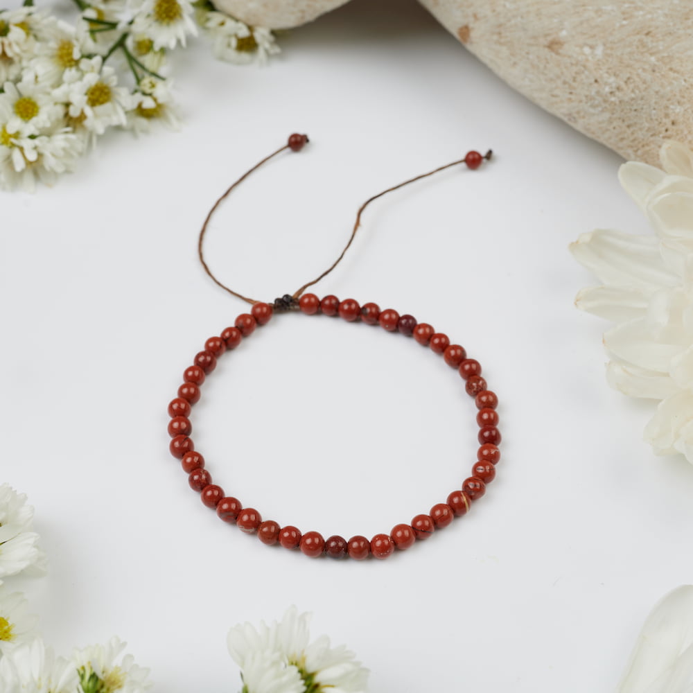 Bracelet Jaspe Rouge : Les Pieds sur Terre