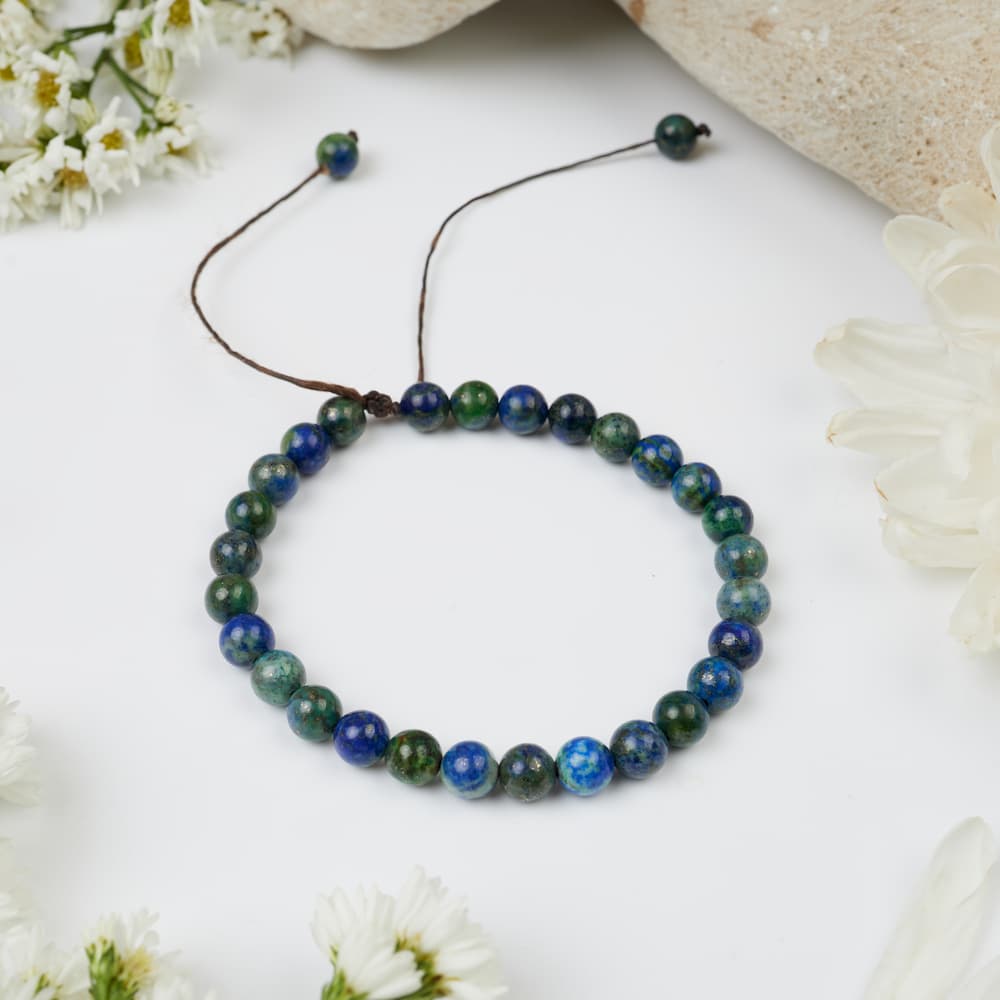 bracelet azurite 6mm