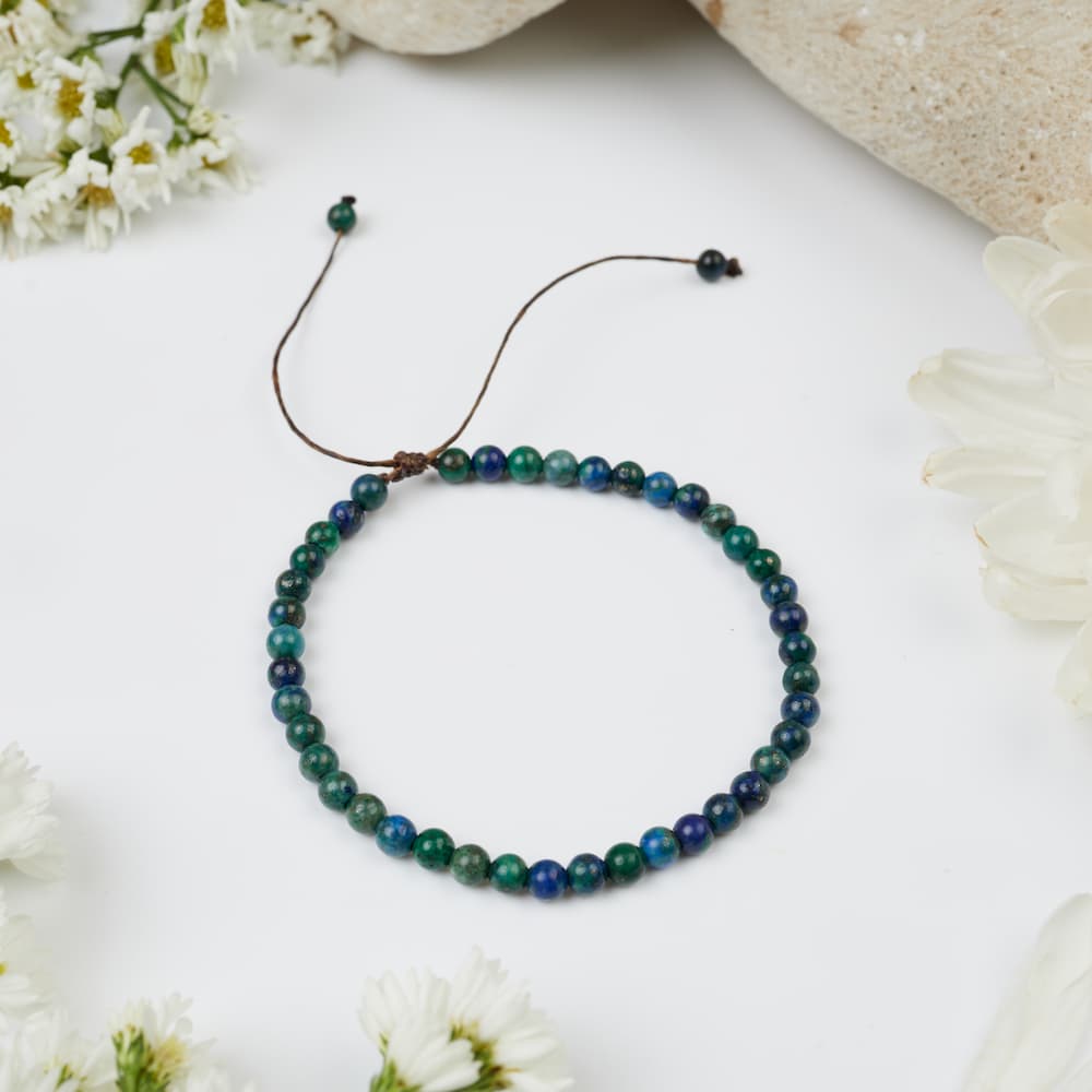 bracelet azurite 4mm