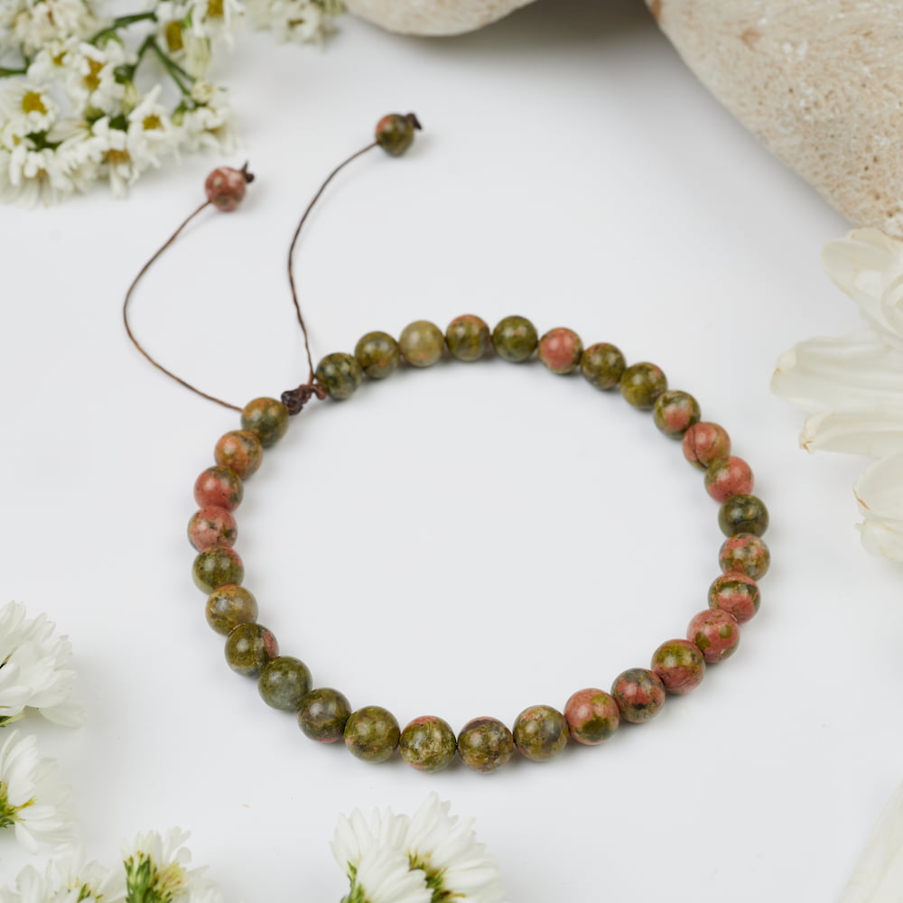 bracelet unakite 6mm