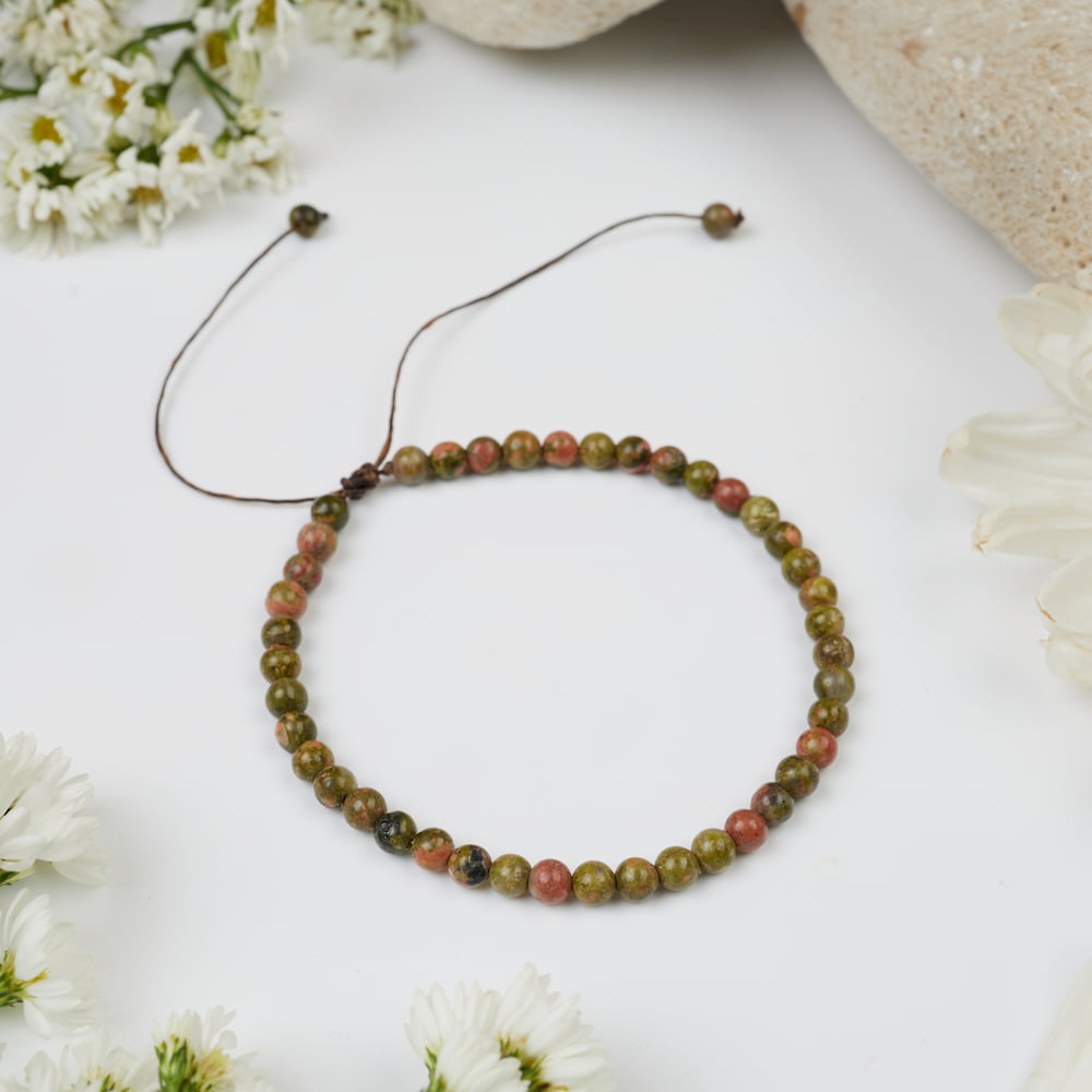 bracelet unakite 4mm