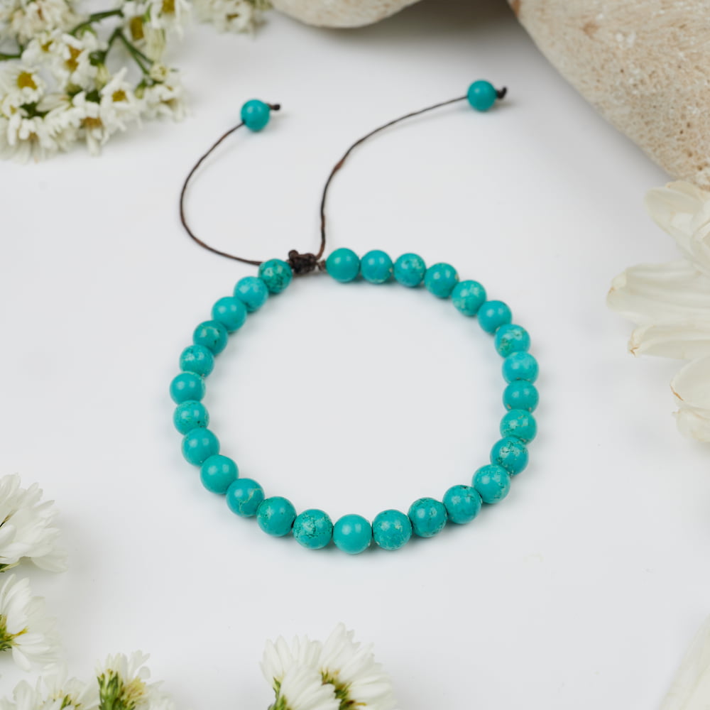 bracelet turquoise 6mm