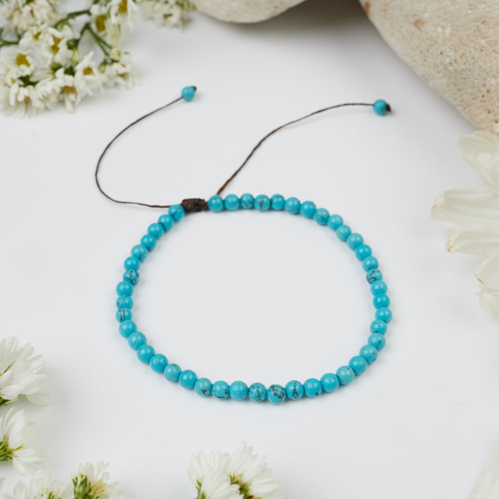 bracelet turquoise 4mm