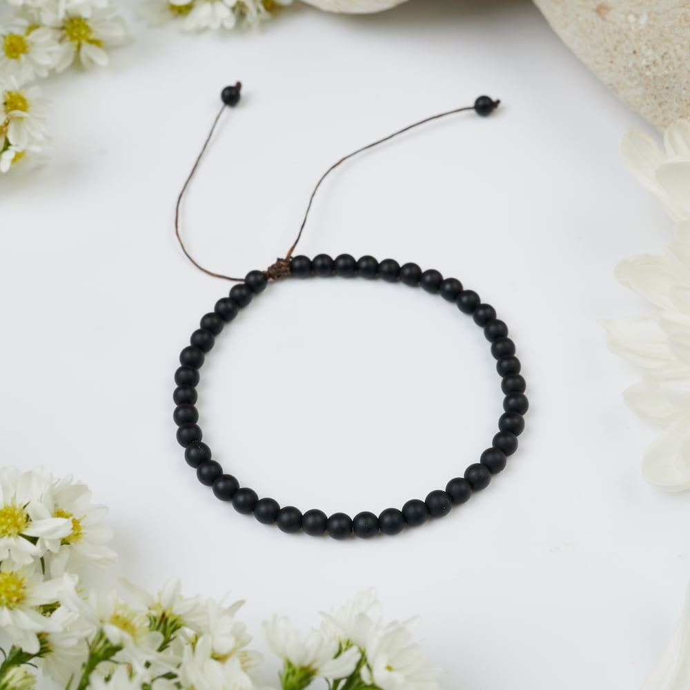 bracelet onyx mat 4mm