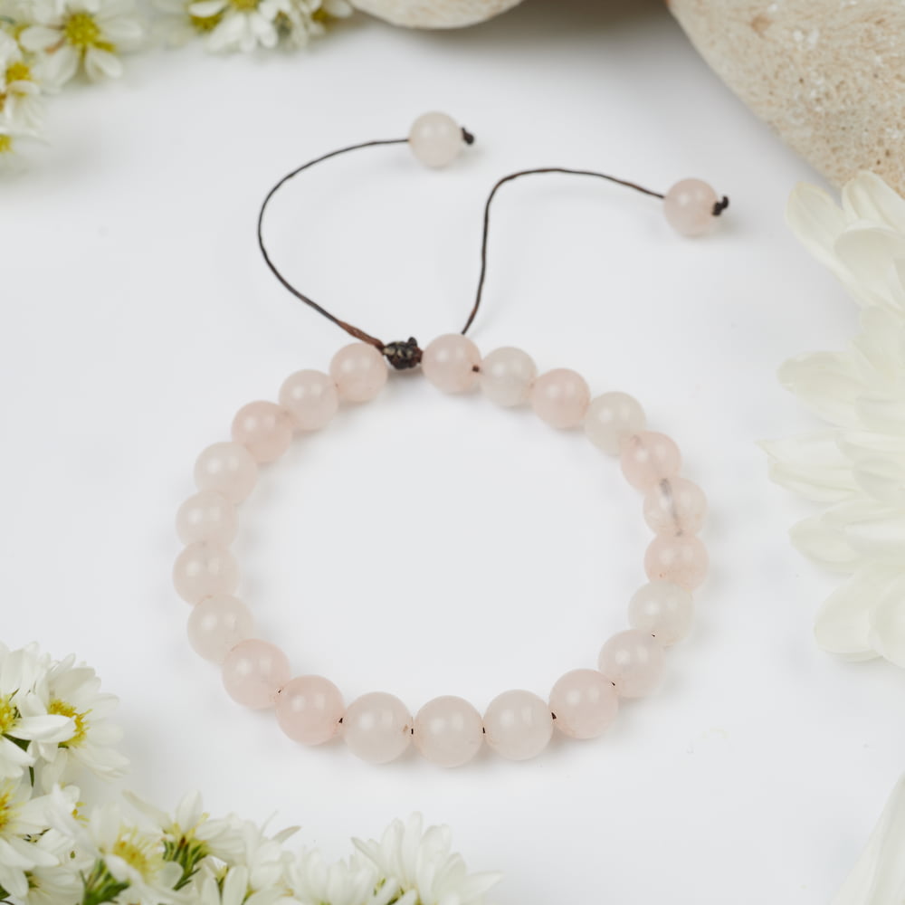 bracelet quartz rose 8mm