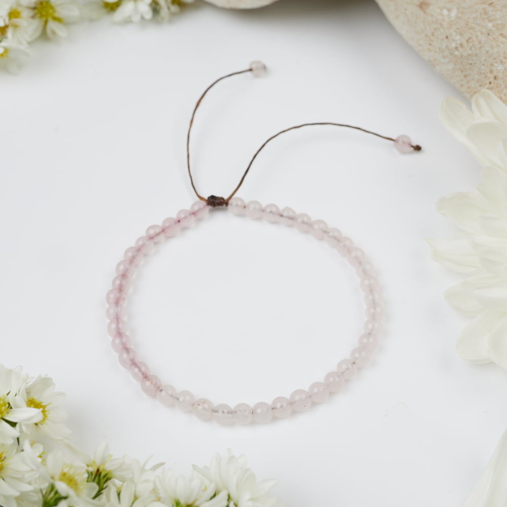 bracelet quartz rose 4mm