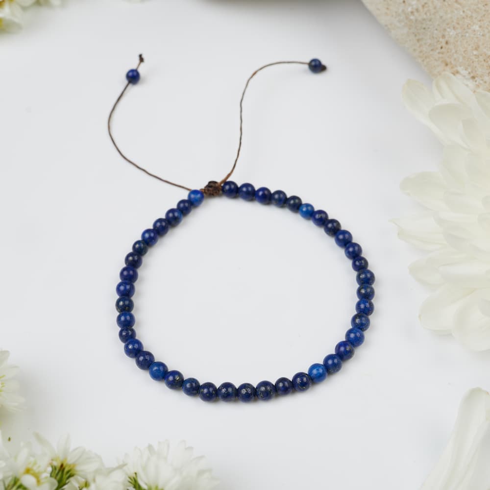 bracelet lapis lazuli 4mm