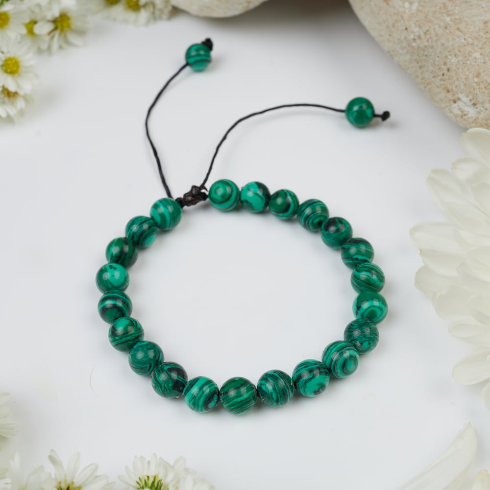 bracelet malachite 8mm