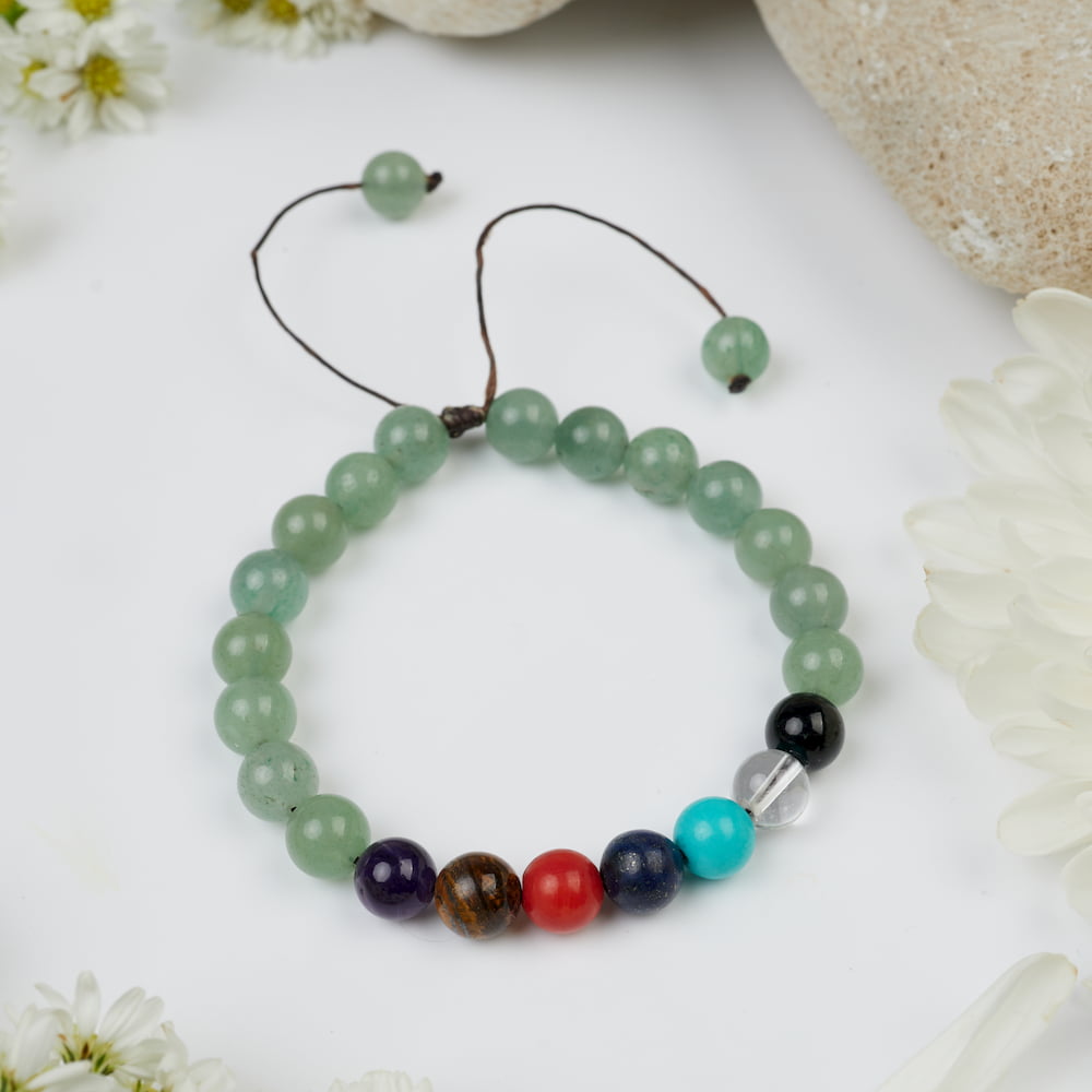 bracelet 7 chakras aventurine 8mm