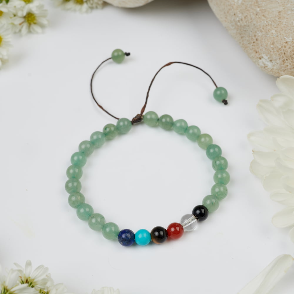 bracelet 7 chakras aventurine 6mm