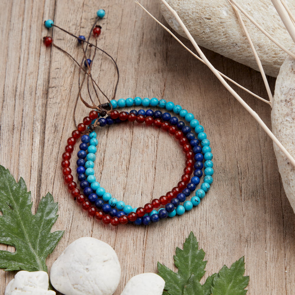 bracelets couple pierres naturelles