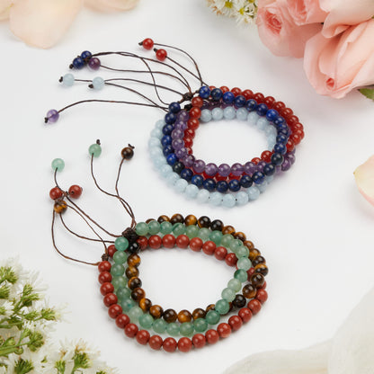 lot de 7 bracelets 6mm