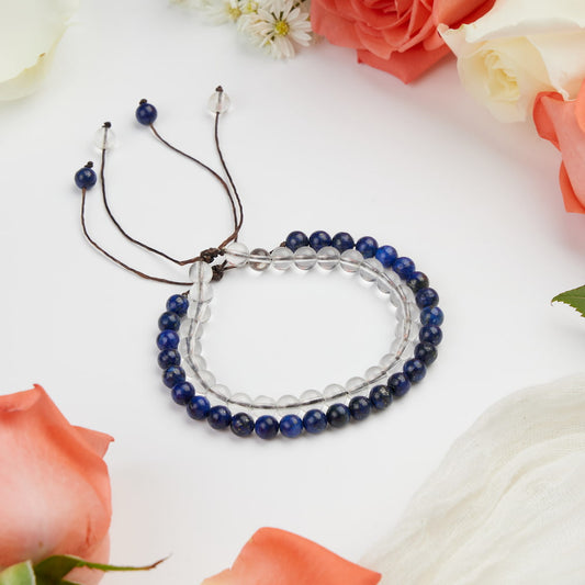 bracelet de couple lapis lazuli 6mm