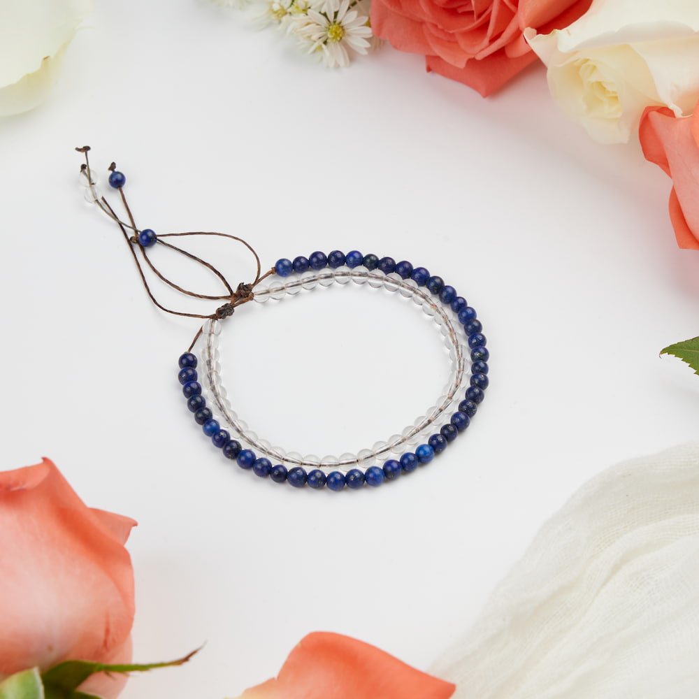 bracelet de couple lapis lazuli 4mm