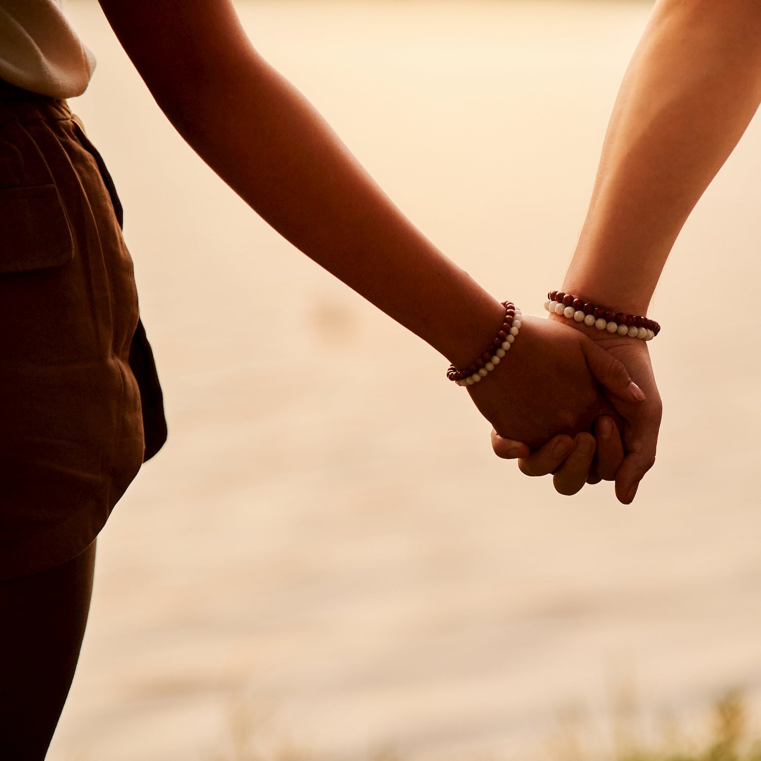 bracelets couple pierre de lune pierre de soleil