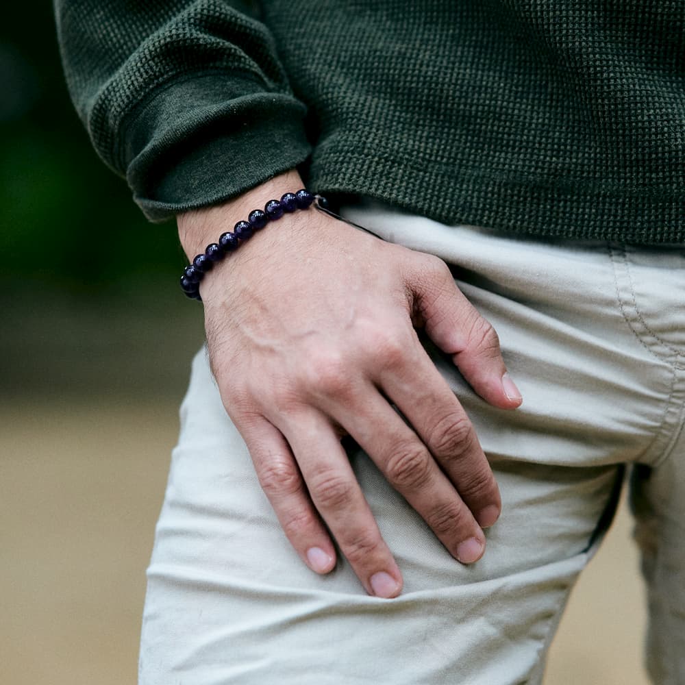 Bracelet Améthyste Foncée : Sommeil Paisible