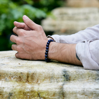 bracelet lapis lazuli homme