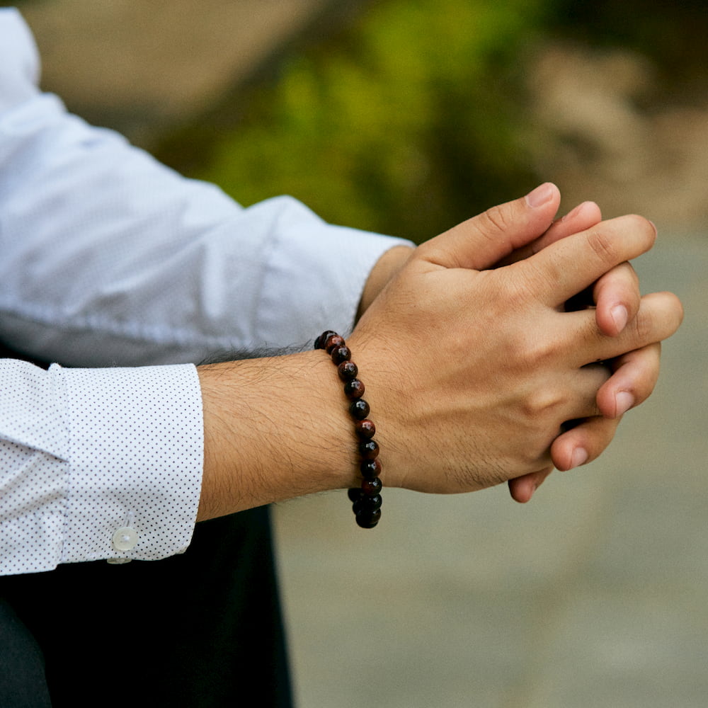 bracelet pierre de taureau homme