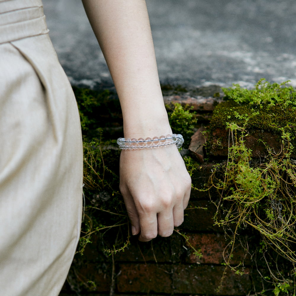 bracelet cristal de roche femme