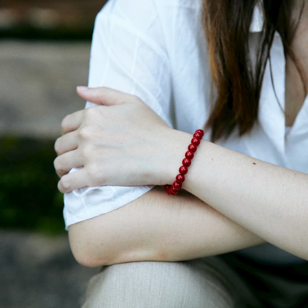 bracelet corail femme