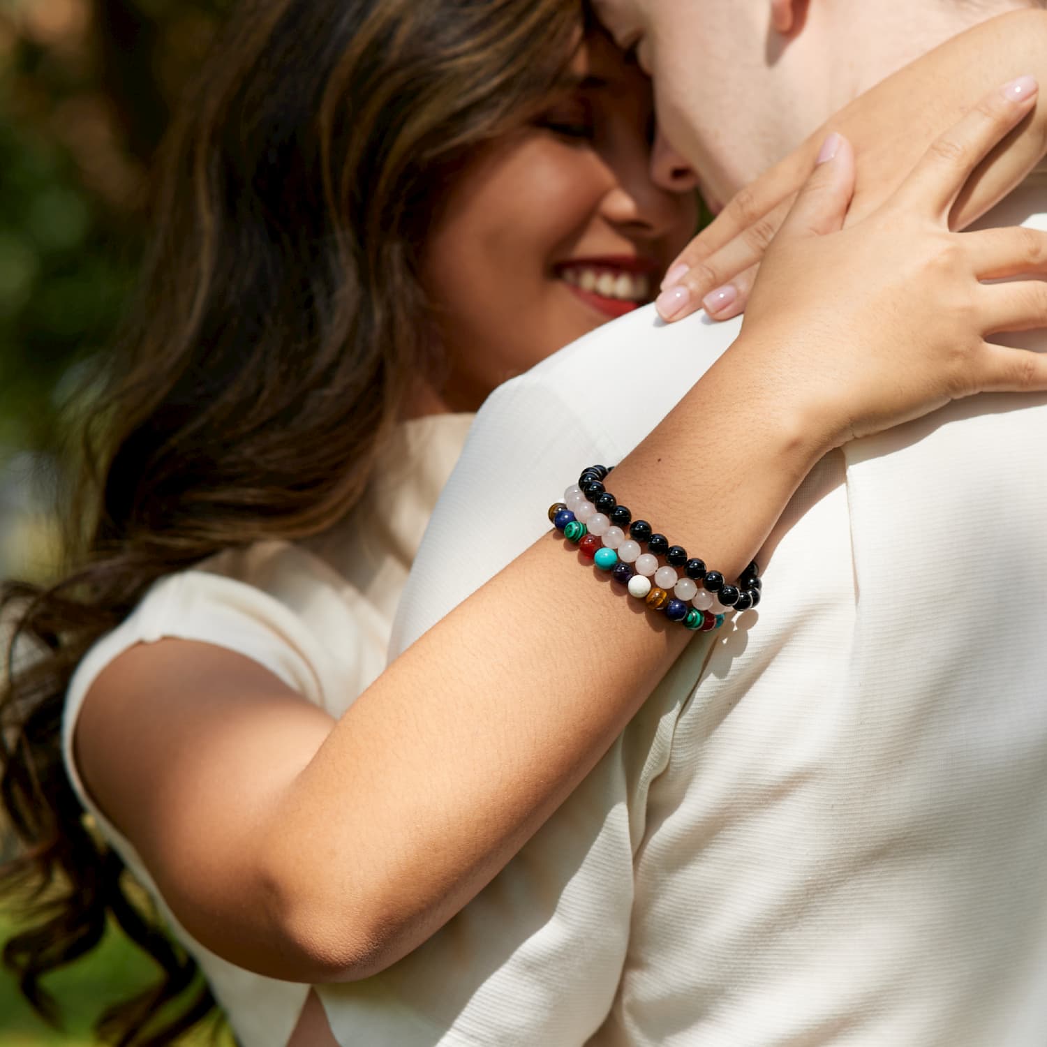 bracelet couple quartz rose