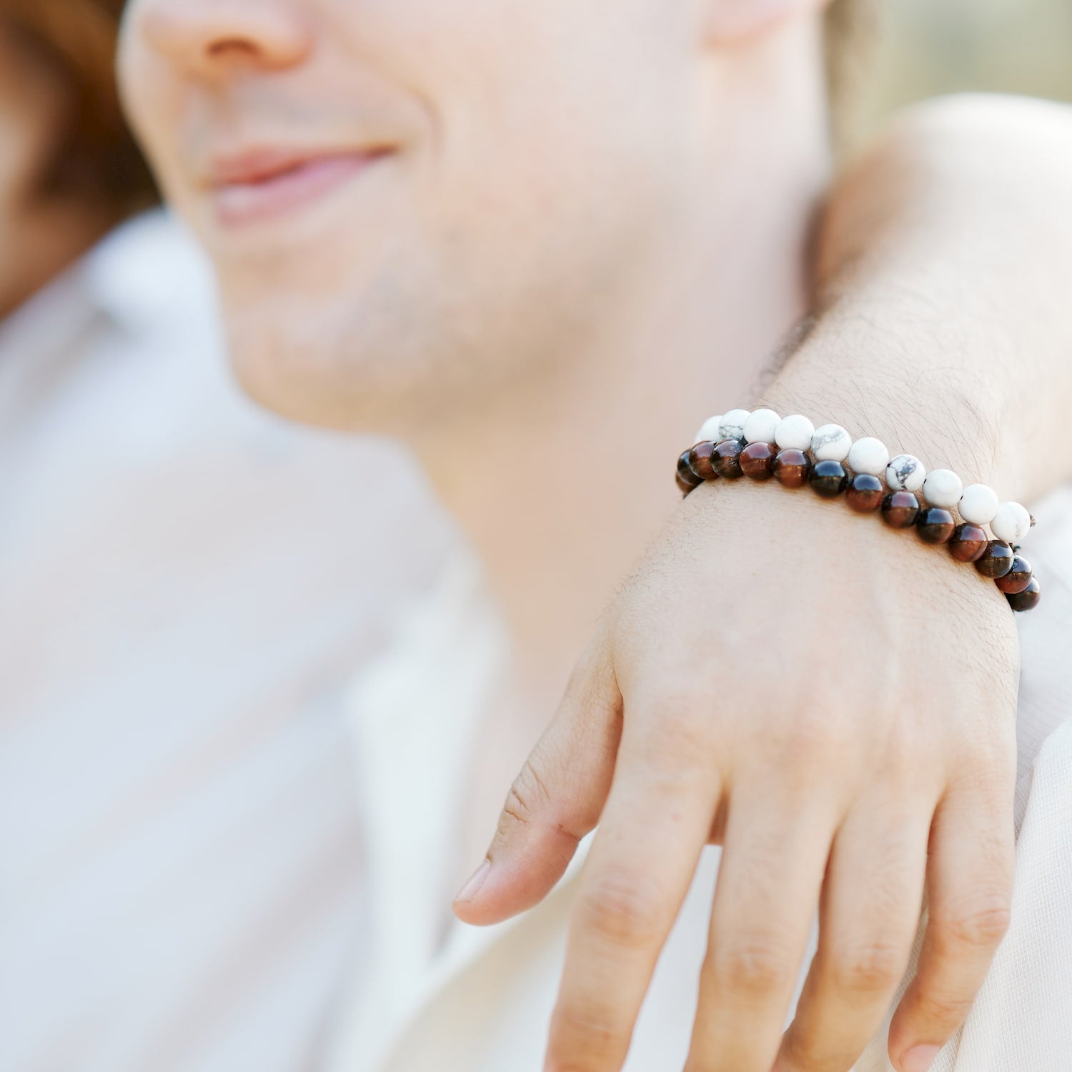 bracelet couple pierre taureau