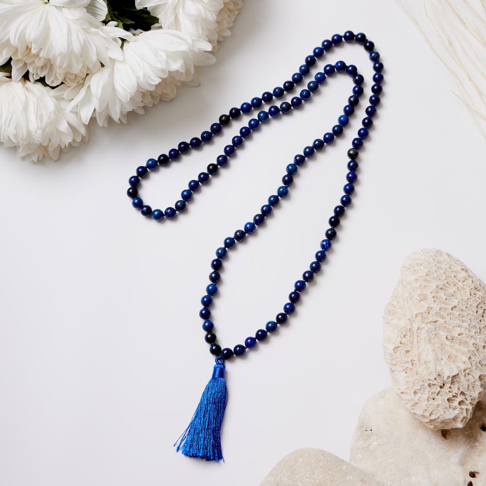 chapelet bouddhiste lapis lazuli